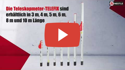 Nestle-Teleskopmeter TELEFIX  Höhenmesslatte - 8,00m lang v. 135-800 cm